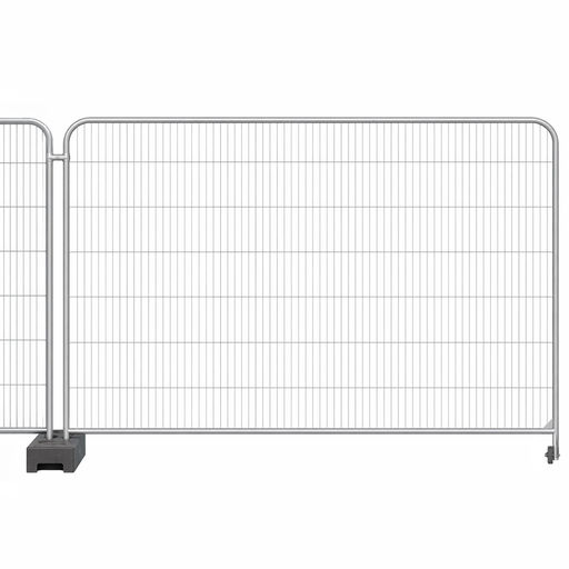 [PTG098.00015] Galvanized Steel Temporary Fence Gate with Wheel Poly RC Anticlimb 3450x2000 mm