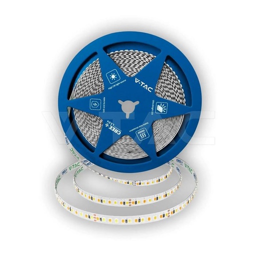 [PTG076.00914] Bandă LED V-TAC 2125986, 12W, cip CREE, 6500K, IP20, 24V, 8mm, PCB dublu