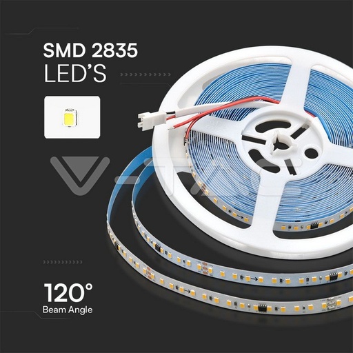 [PTG076.00946] V-TAC 23607, Bandă LED cu alimentare 2835 120 10W 24V 3000K