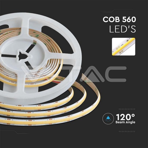 [PTG076.00965] V-TAC 10555, LED Strip SMD 2835 COB Double PCB 8mm 3in1 18W/m