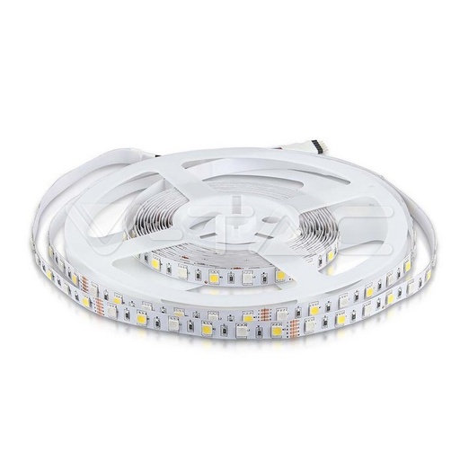[PTG076.01024] V-TAC 212553, LED Strip 5050 60 LEDs 12V IP20 RGB + 3000K