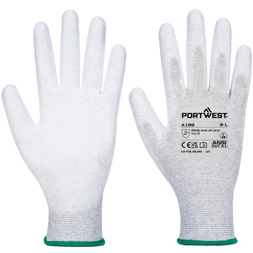 [PTG232.00081] Grey Gloves, Anti-Static, Pu Palm