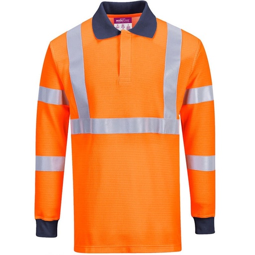 [PTG236.00197] Tricou De Lucru Si Protectie, Cu Maneca Lunga Si Guler Tip Polo, Reflectorizant, Ignifug, Antistatic, Arc Electric, FR MODAFLAME