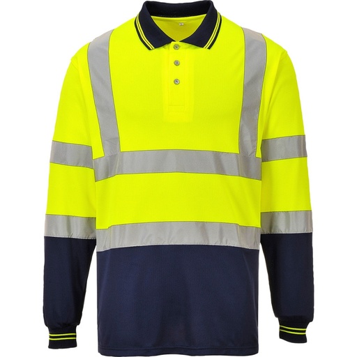 [PTG236.04451] Polo T-Shirt, Long Sleeve, Two Tone