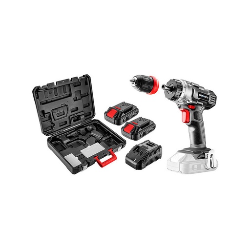 [PTG189.00020] Cordless Drill Driver Kit With 2 Batteries 18V 2Ah & Charger, 28-44 Nm, GRAPHITE
