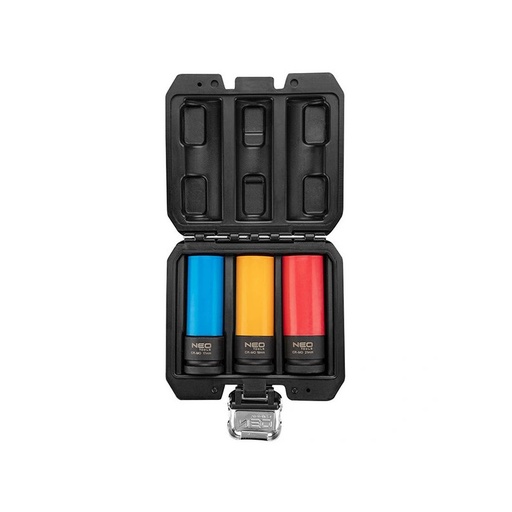 [PTG361.00018] 1/2" Impact Socket Set, 3 Pieces, NEO TOOLS