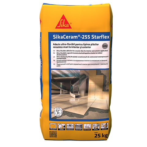 [PTG254.00712] SikaCeram-255 StarFlex, Adeziv flexibil deformabil, 25kg