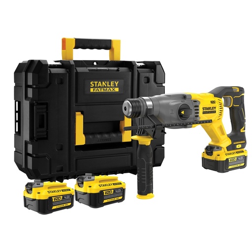[PTG189.00041] STANLEY® FATMAX® Brushless Cordless SDS Plus Hammer Drill Combo Kit 2×4.0Ah, 18V, V20, SFMCH900M22