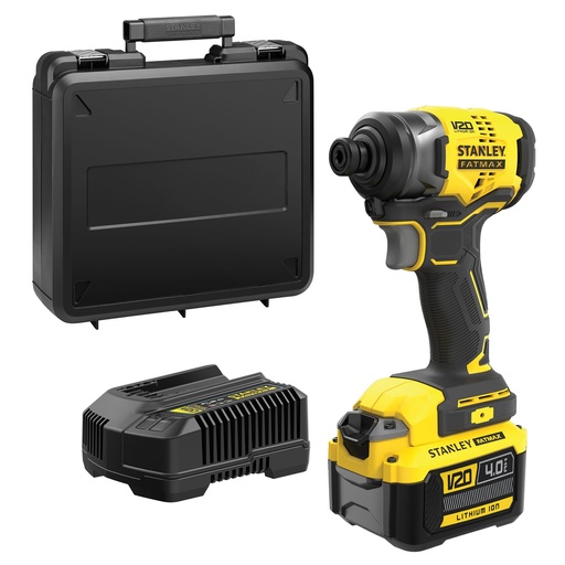 [PTG283.00012] STANLEY® FATMAX® Kit combinat surubelnita de impact fara perii 1× 4.0Ah, 18V, V20, SFMCF810M1K