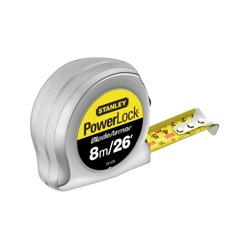 [PTG377.00018] STANLEY® PowerLock® Tape Measure With BladeArmor™, 8m (26 ft.), 25mm Wide, 0-33-526