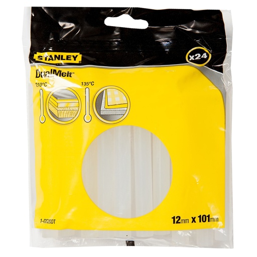 [PTG391.00005] STANLEY® DualMelt™ Glue Sticks (24 pk.), 12mm, 1-GS20DT