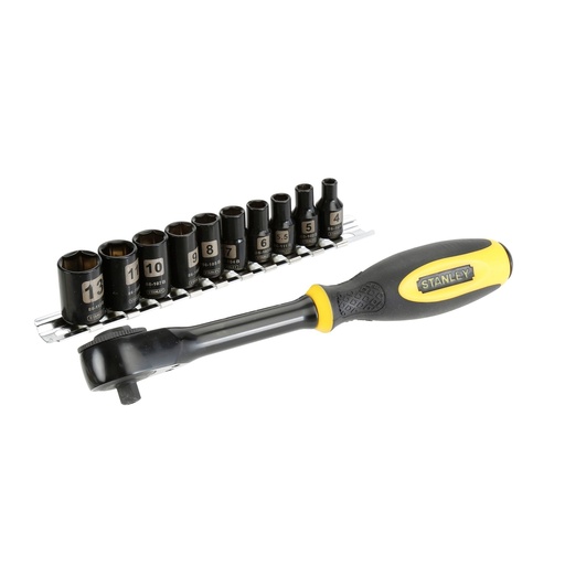 [PTG323.00006] STANLEY® Set clichet rotativ cromat (11 buc.), 1/4 inch, 0-94-607