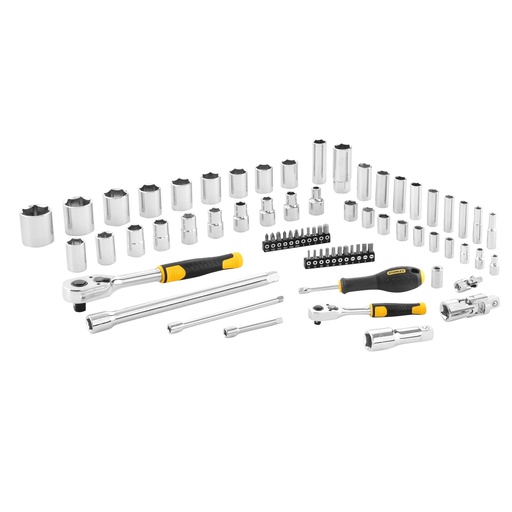 [PTG323.00008] STANLEY® Set clichet si chei tubulare 72T cu accesorii (72 buc.), 1/4 inch si 1/2 inch, STMT82831-1