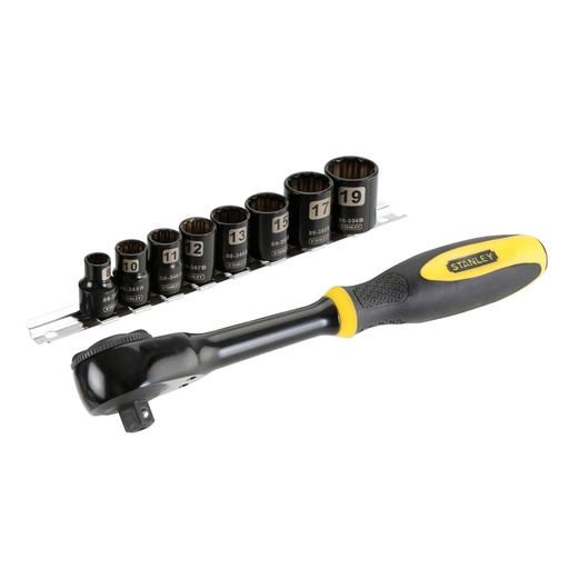 [PTG323.00011] STANLEY® Chrome Rotator Ratchet Set (9 pc.), 3/8 in, 0-94-606