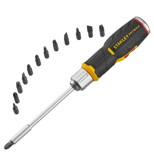 [PTG325.00036] STANLEY® FATMAX® Screwdriver Pistol Grip Ratchet With 12 Bits, FMHT0-62691