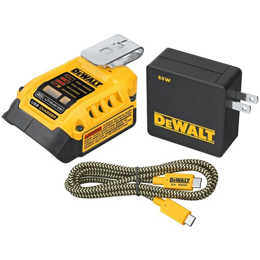 [PTG359.00054] DEWALT XR USB-C Charger Kit, DCB094K-GB