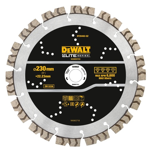 [PTG405.00008] DEWALT Elite Diamond Wheel: Segmented Elite All Purpose, 230mm, DT20462