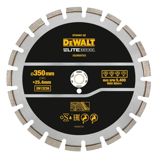 [PTG405.00013] DEWALT Elite Diamond Wheel: Segmented Elite Asphalt, 350mm, DT20467