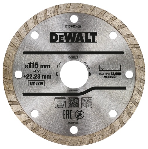 [PTG405.00034] DEWALT Diamond Cutting Disc, 115 mm, DT3702-QZ