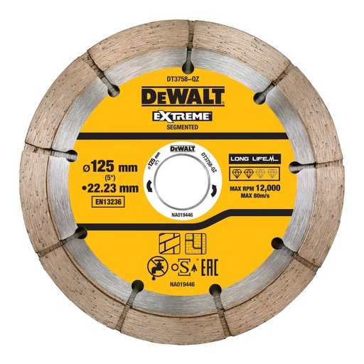 [PTG405.00055] DEWALT Extreme Mortar Raking Wheel, 125mm, DT3758-QZ