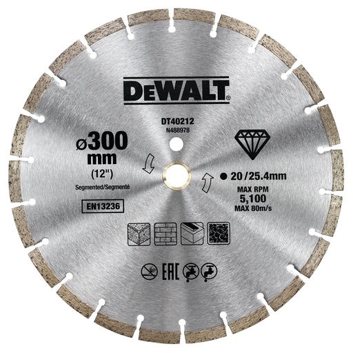 [PTG405.00064] DEWALT Diamond Cutting Disc, DT40212-QZ