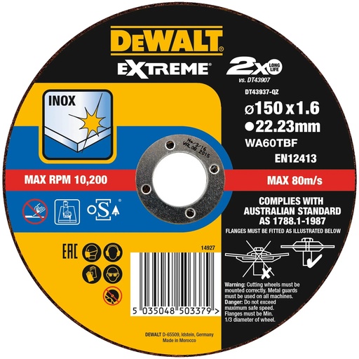 [PTG405.00118] DEWALT Extreme OSA Cutting Disc, DT43937-QZ