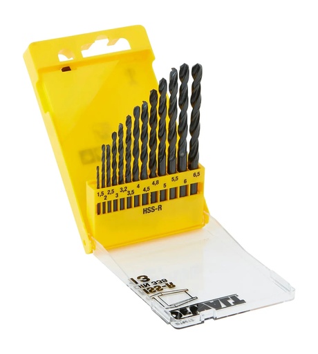 [PTG365.00414] DEWALT HSS-R Black Oxide Metal Drill Bit Set, 13 Pcs, DT5912-QZ