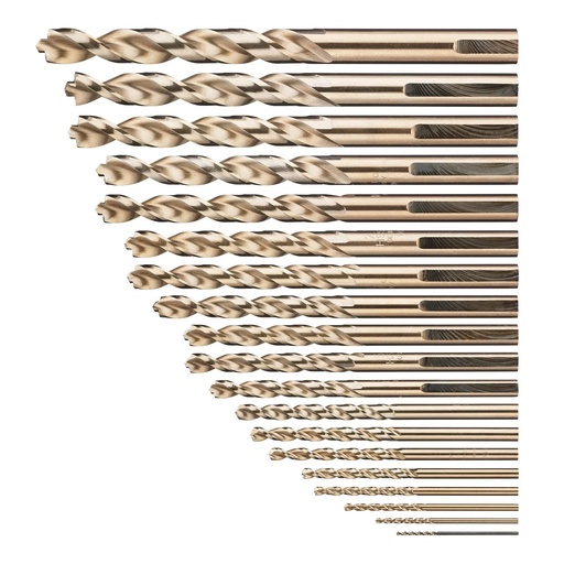 [PTG365.00423] DEWALT ELITE HSS-E Cobalt Alloy Steel Metal Drill Sets, 19 Pcs, DT5936-QZ