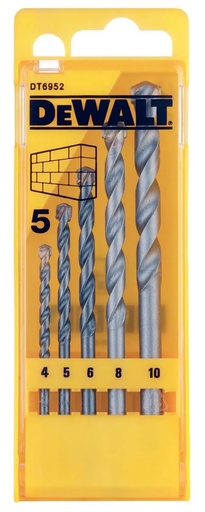 [PTG365.00633] DEWALT Masonry Drill Bit Set, 5 Pcs, DT6952-QZ