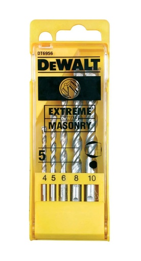 [PTG365.00635] DEWALT EXTREME Masonry Drill Bit Set, 5 Pcs, DT6956-QZ