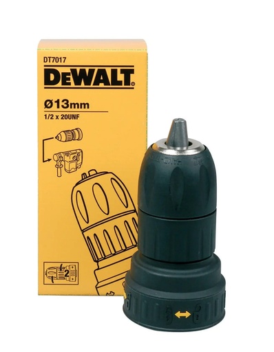[PTG365.00646] DEWALT Mandrina din plastic cu 2 mansoane de 1/2 in. x 20 UNF si adaptor cu schimbare rapida pentru D25104K, D25304K, 13 mm, DT7017-QZ