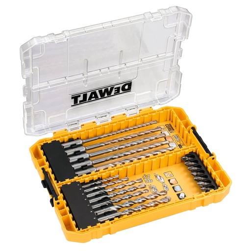 [PTG365.00669] DEWALT SDS Plus Set de gaurit pentru zidarie cu biti de surubelnita, cutie medie rezistenta, 19 piese, DT70754-QZ