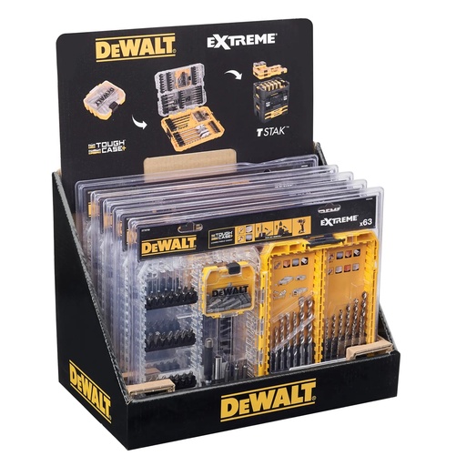 [PTG365.00674] DEWALT Set de 63 de burghie cu burghie Extreme pentru zidarie si metal Extreme, DT70759-QZ