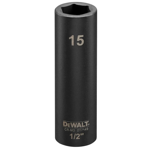 [PTG367.00041] DEWALT 1/2 in. Impact Socket, Deep, 15mm, DT7549-QZ