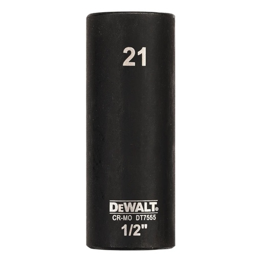 [PTG367.00045] DEWALT Cheie tubulara de impact de 1/2 in., adanca, 21 mm, DT7555-QZ