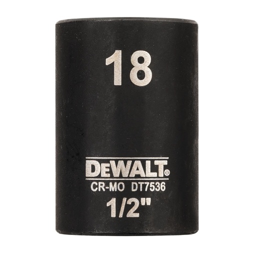 [PTG367.00052] DEWALT Cheie tubulara de impact superficiala 1/2", 18 mm, DT7536-QZ