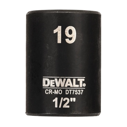 [PTG367.00053] DEWALT 1/2" Shallow Impact Socket, 19mm, DT7537-QZ