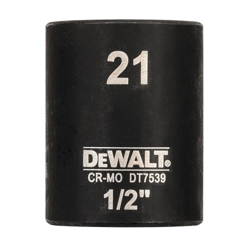 [PTG367.00055] DEWALT Cheie tubulara de impact superficiala 1/2", 21 mm, DT7539-QZ