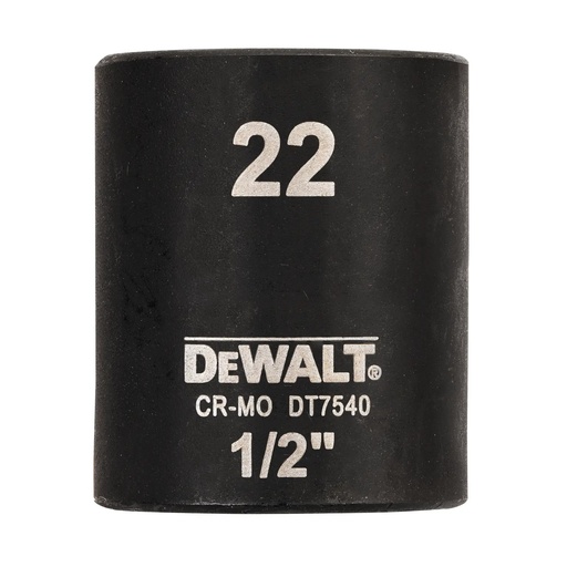 [PTG367.00056] DEWALT 1/2" Shallow Impact Socket, 22mm, DT7540-QZ