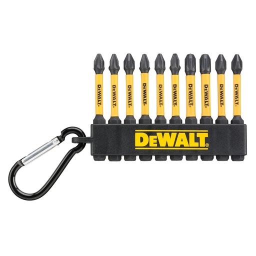 [PTG367.00066] DEWALT 10pc Mixed PH PZ FLEXTORQ Screw Driving Keyring, 57mm, DT7274-QZ