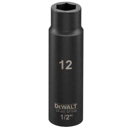 [PTG367.00069] DEWALT 1/2" Impact Socket, Deep, 12mm, DT7546-QZ