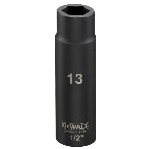 [PTG367.00070] DEWALT Cheie tubulara de impact 1/2", adanca, 13 mm, DT7547-QZ
