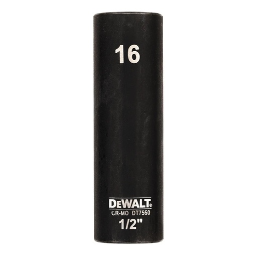 [PTG367.00079] DEWALT 1/2"" Impact Socket, Deep, 16mm, DT7550-QZ
