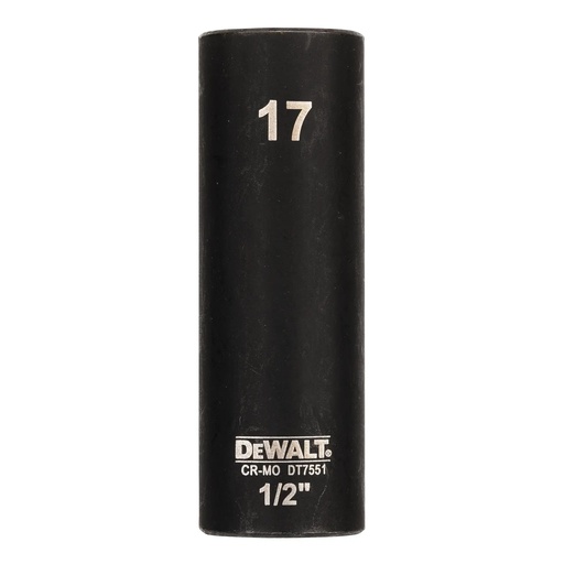 [PTG367.00081] DEWALT 1/2" Impact Socket, Deep, 17mm, DT7551-QZ