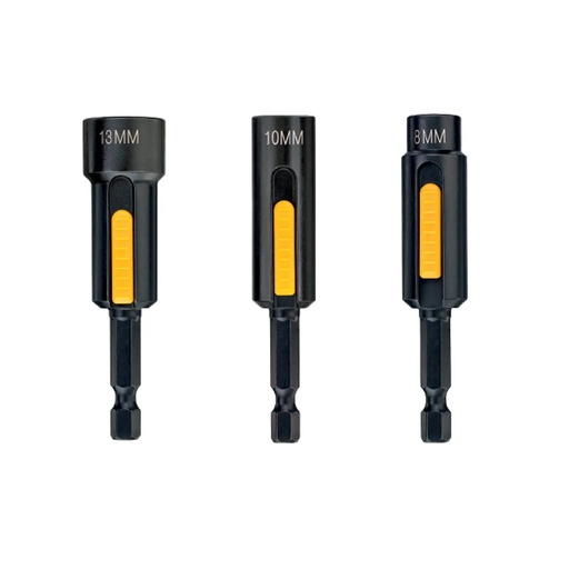 [PTG367.00110] DEWALT 3 Pack Cleanable Hexagonal Magnetic Nut/Socket Driver 8/10, 13mm, DT7460-QZ