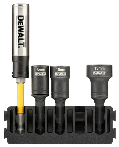 [PTG367.00162] DEWALT CLEANABLE NUT DRIVER & TORSION BIT HOLDER, 4PC, DT70827-QZ