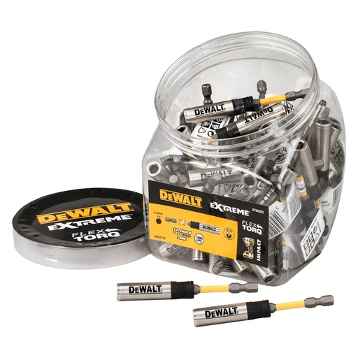 [PTG367.00175] DEWALT 51 x DT7522-QZ Magnetic Bit Holder, JAR, DT90393-QZ