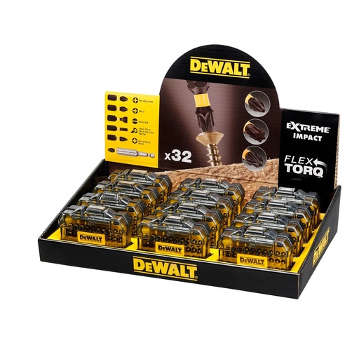 [PTG367.00225] DEWALT Extra Small Tough Case EXTREME Impact Torsion Set, 25 mm, 32 pc, DT70523TM-QZ