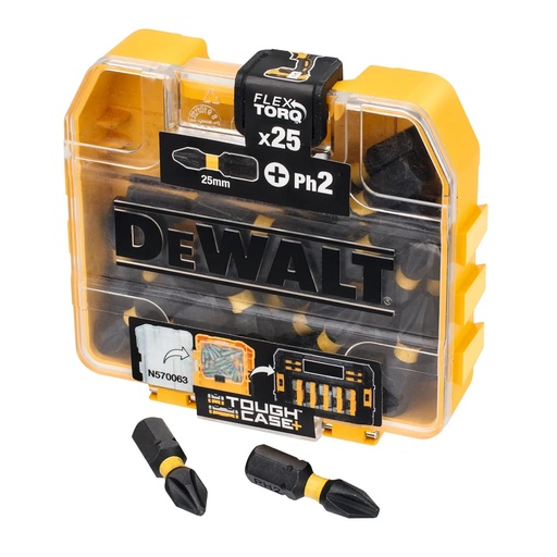[PTG367.00230] DEWALT Extreme FLEXTORQ 25pc Set PH2 in Small Bulk Storage Case, 25mm, DT70555T-QZ