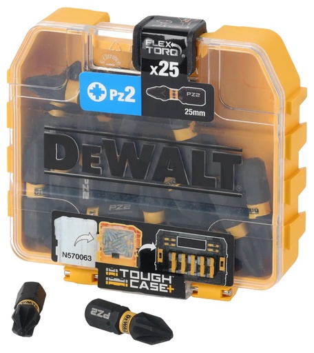 [PTG367.00246] DEWALT Extreme FLEXTORQ Small Bulk Storage 25pc Set PZ2, 25mm, DT70556T-QZ